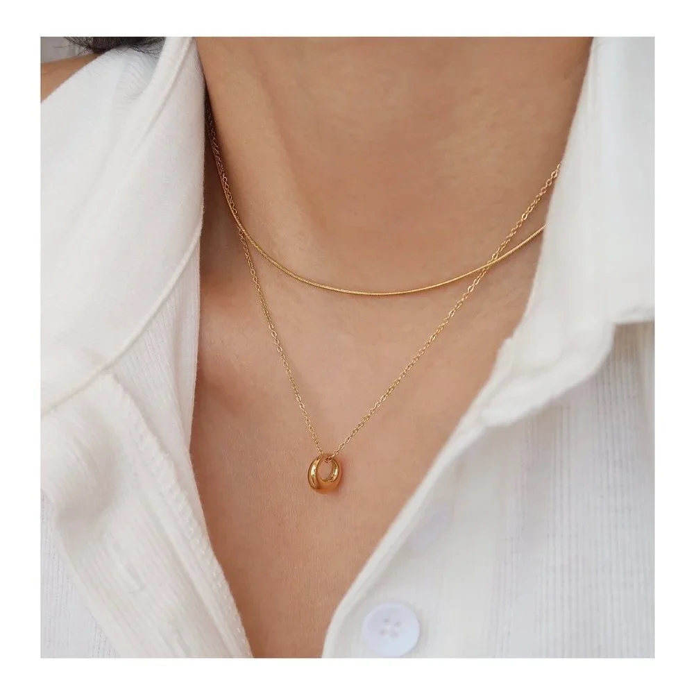 NEW 18K Gold Plated Snake Chain Necklace